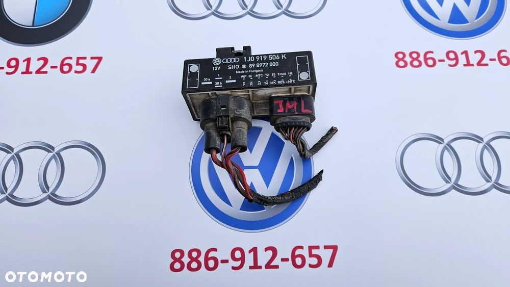 VW Golf IV Seat Toledo II Audi A3 8L 1.9 TDI 81 KW 110 KM AHF Sterownik Wentylatorów Przekaźnik 1J0919506K - 1