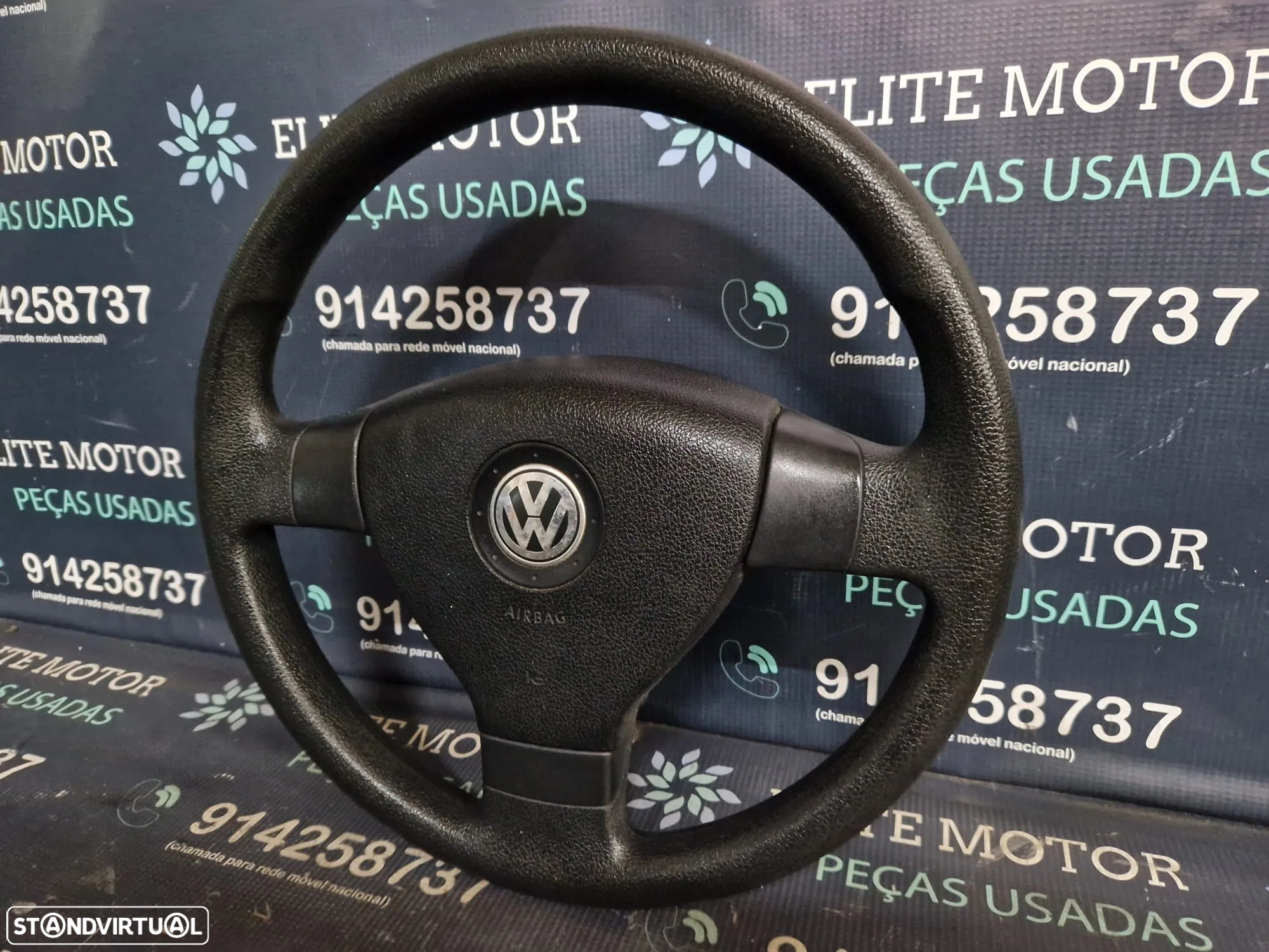 Volante usado borracha com airbag VW GOLF V 5 JETTA PASSAT TOURAN CADDY - 2