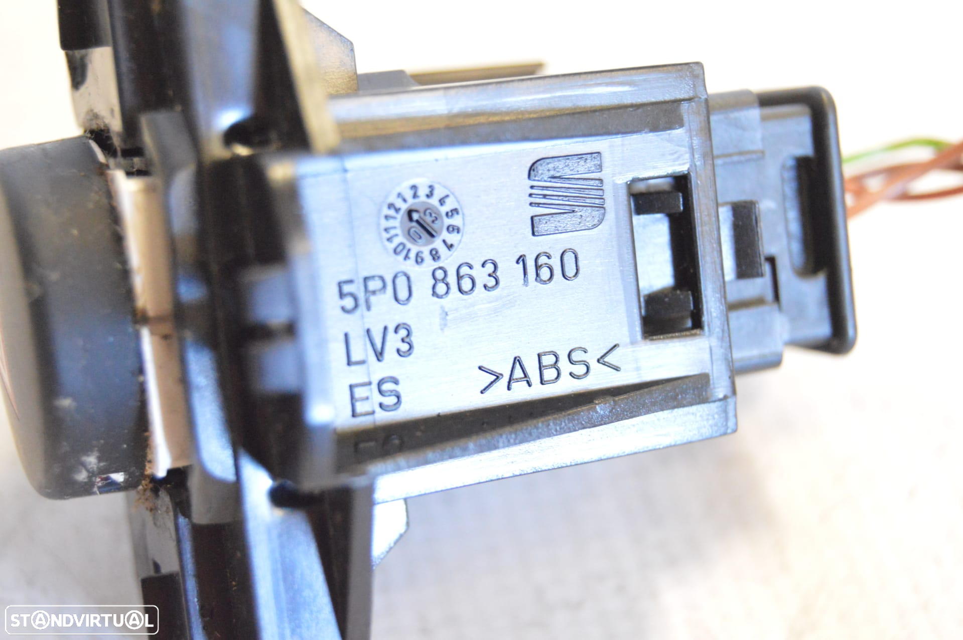 MODULO SWITCH COMANDO COMUTADOR BOTÃO LUZ LUZES EMERGENCIA 4 QUATRO PISCAS PISCA URGENCIA 5P0863160 SEAT ALTEA II 2 MK2 5P 5P1 1.9 TDI 105CV BXE IBIZA 6J LEON 1P TOLEDO 5P VW VOLKSWAGEN GOLF V FOX PASSAT B6 JETTA 1K - 4