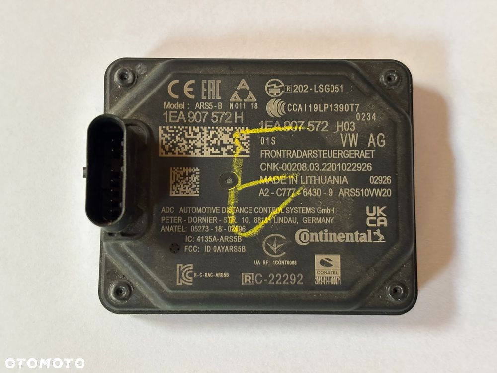 Radar Distronic element plastikowy ID.3 iD.4 BORN 1EA907572H - 1