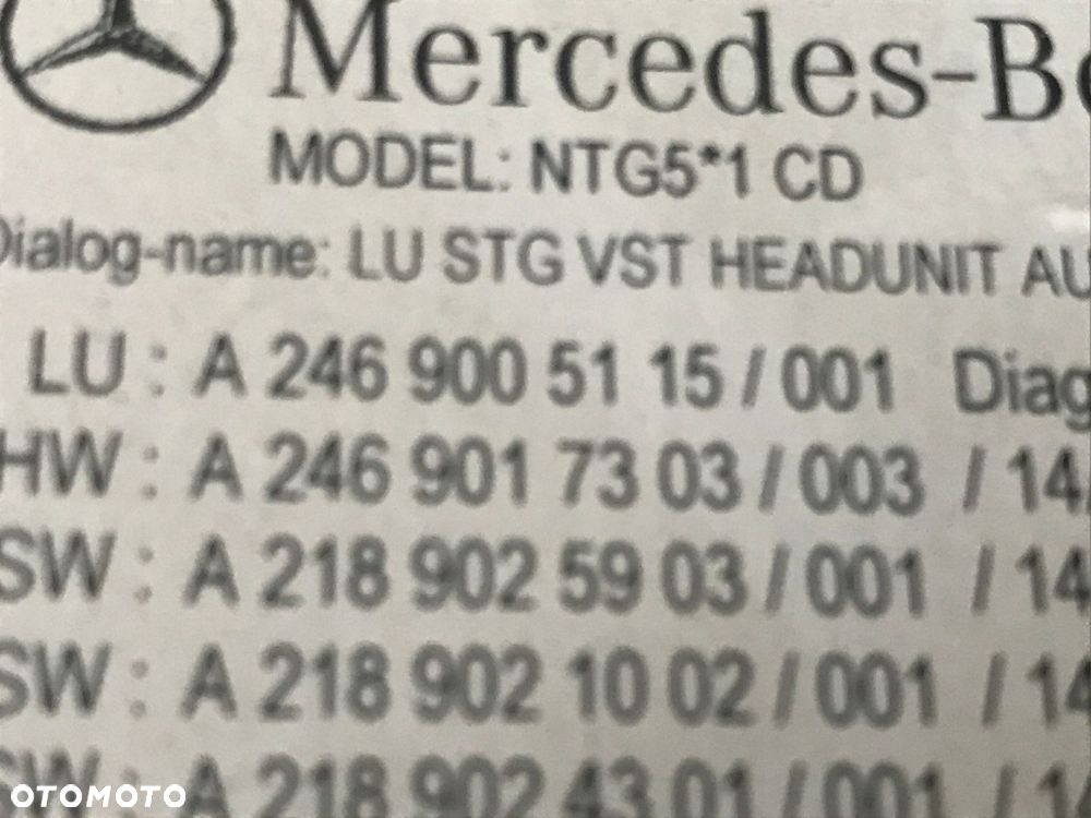 MERCEDES 246 lift 117 radio nawigacja A 2469005115 - 5