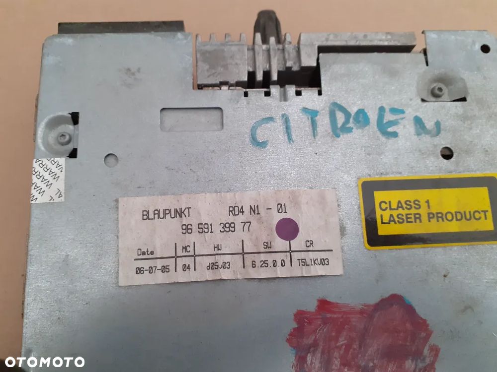 RADIO RD4 CD PEUGEOT 307 ORYGINAŁ 9659139977 BLAUPUNKT - 4