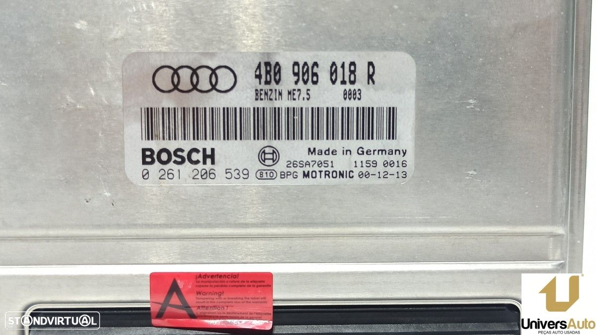 CENTRALINA DO MOTOR UCE AUDI A6 BERLINA (4B2) 1.8 T - 5