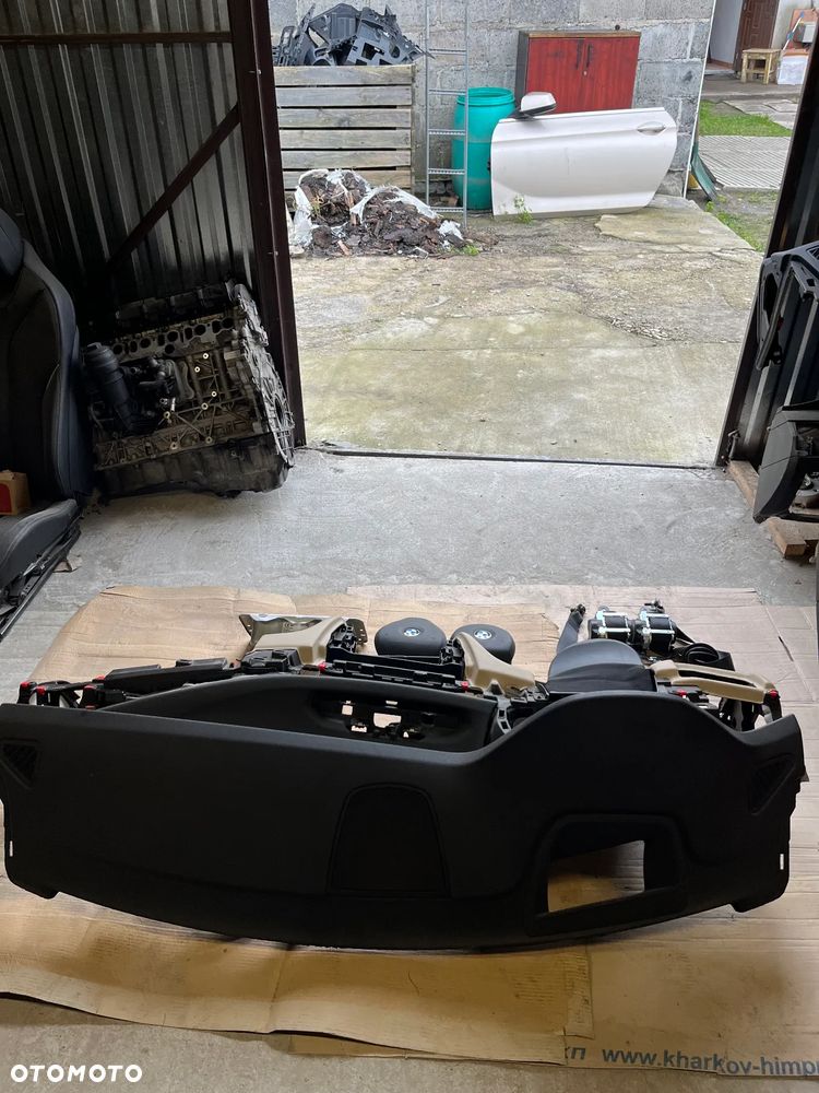 BMW X5 F15 DESKA ROZDZIELCZA KOKPIT KONSOLA AIRBAG NAPINACZE HUD ORYGINAŁ KOMPLET - 2