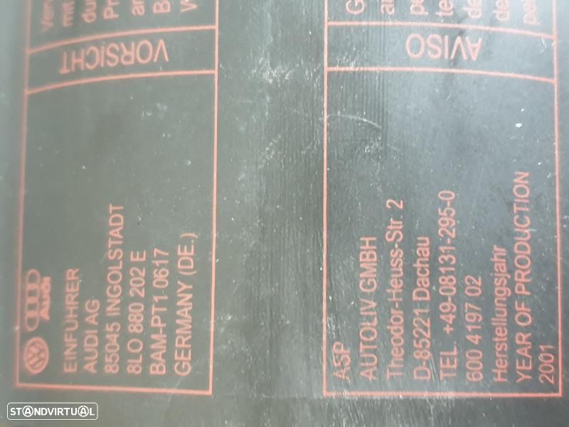 Airbag De Passageiro Audi Tt (8N3)  8L0880202e / 600419702 - 7