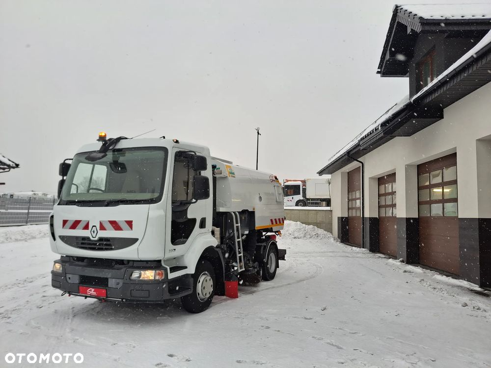 Renault Midlum 220 DXI Zamiatarka SEMAT Zoeller Johnston Szczotki L/R Obie Strony 2013r Napęd Hydrostat 36 tyś Kilometrów 3132 Mth Euro 5 Rura Do Liści Studzienek - 2