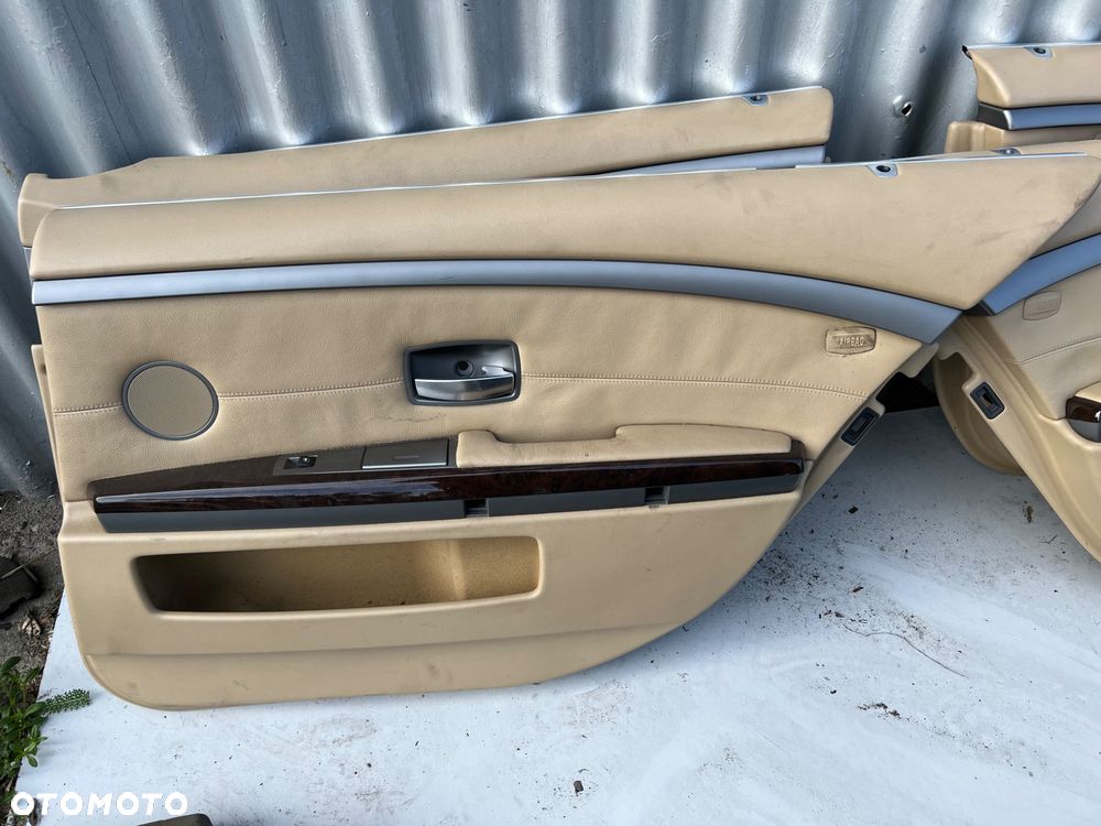 Boczki drzwi komplet  bezowe Bmw e65 Long E66 długa wersja - 1