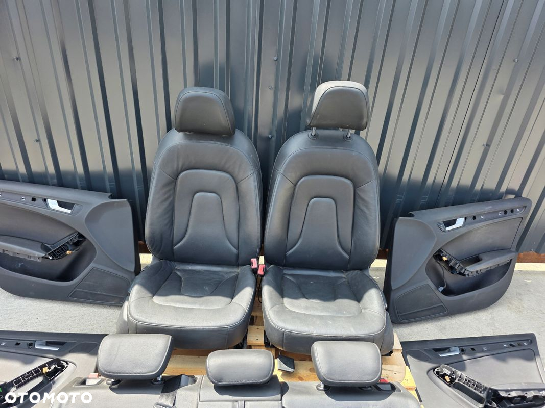 FOTEL FOTELE AUDI A4 B8 KOMPLET SKÓRA PODGRZEANE ORYGINAŁ *4 - 5