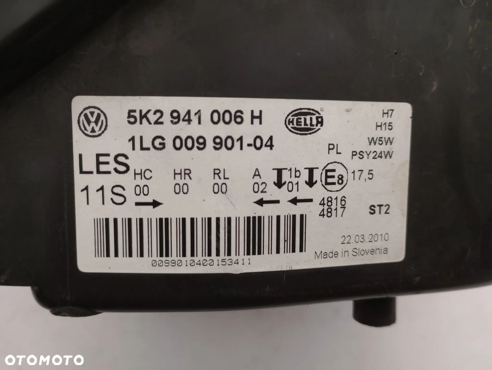 Lampa Przednia Prawy Przód P.P. VW Golf VI UK 5K2941006H UK - 6