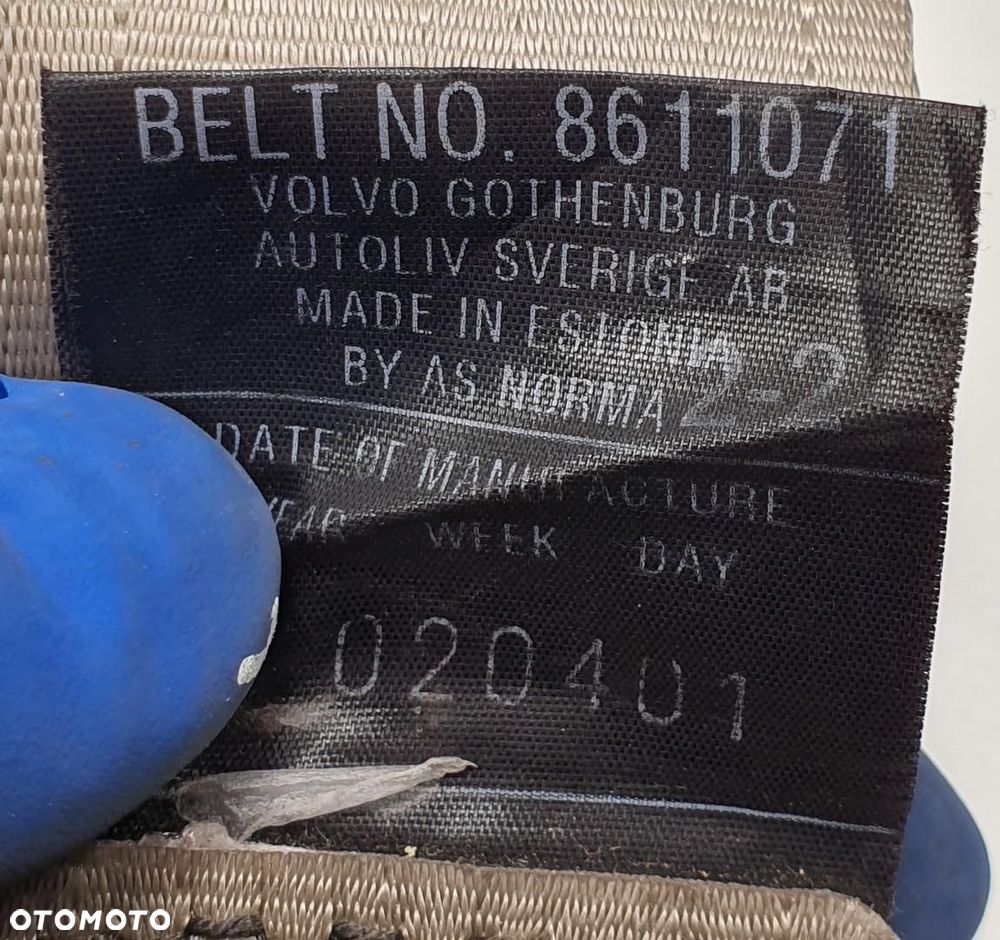 PAS NAPINACZ LEWY TYŁ VOLVO C70 I 8611071 - 2