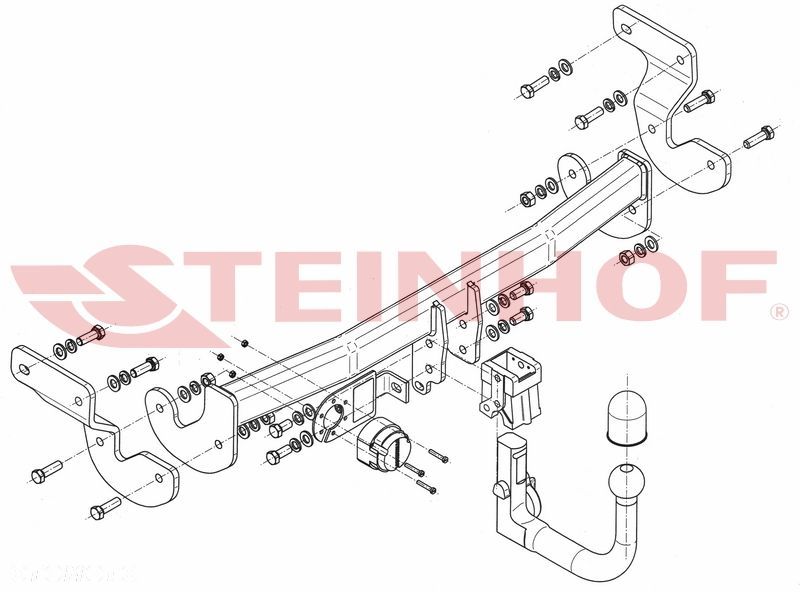 Wypinany hak holowniczy + Moduł 7 pin do Hyundai i40 Sedan od 2011 - 2