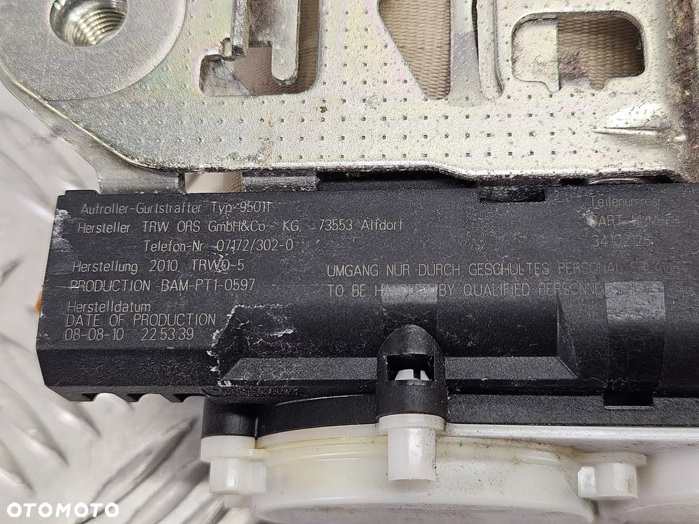 VW TOUAREG 7P CAYENNE II 10-18R PAS BEZPIECZENSTWA NAPINACZ DOCIAG BEZOWY PRZOD PRAWY 7P0857706D LEWY 7P0857705D - 6