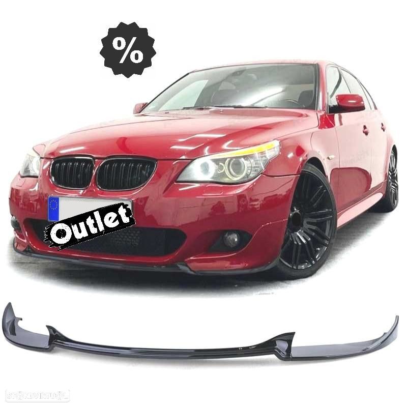 C010791C3 SPOILER LIP BMW E60 E61 07-09 LOOK M5 PRETO BRILHANTE - 1
