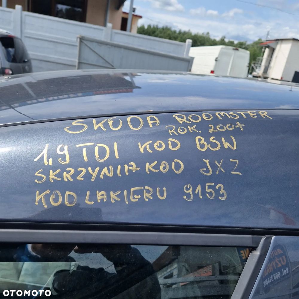 Skoda Roomster 1,9 TDI - CZĘŚCI, kod silnika BSW - 3