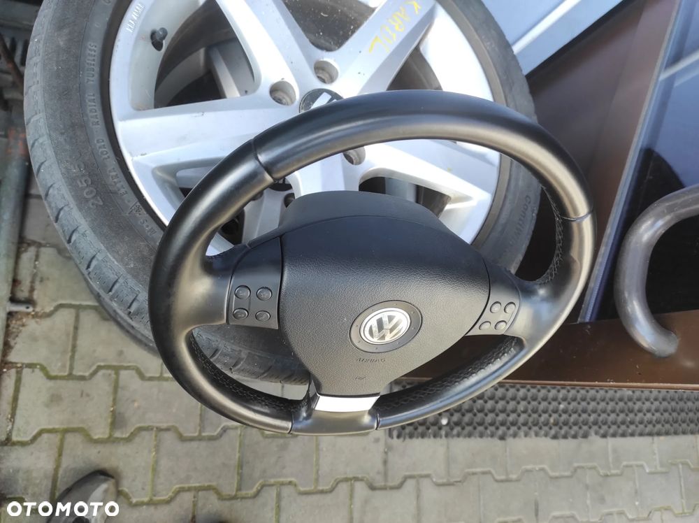 KIEROWNICA 3 RAMIENNA SKÓRA SKÓRZANA MULTIFUNKCJA CHROM VW TIGUAN PASSAT B6 SIROCCO CADDY GOLF 5 TOURAN EOS T5 T6 SHARAN WYSYŁKA !!! - 7