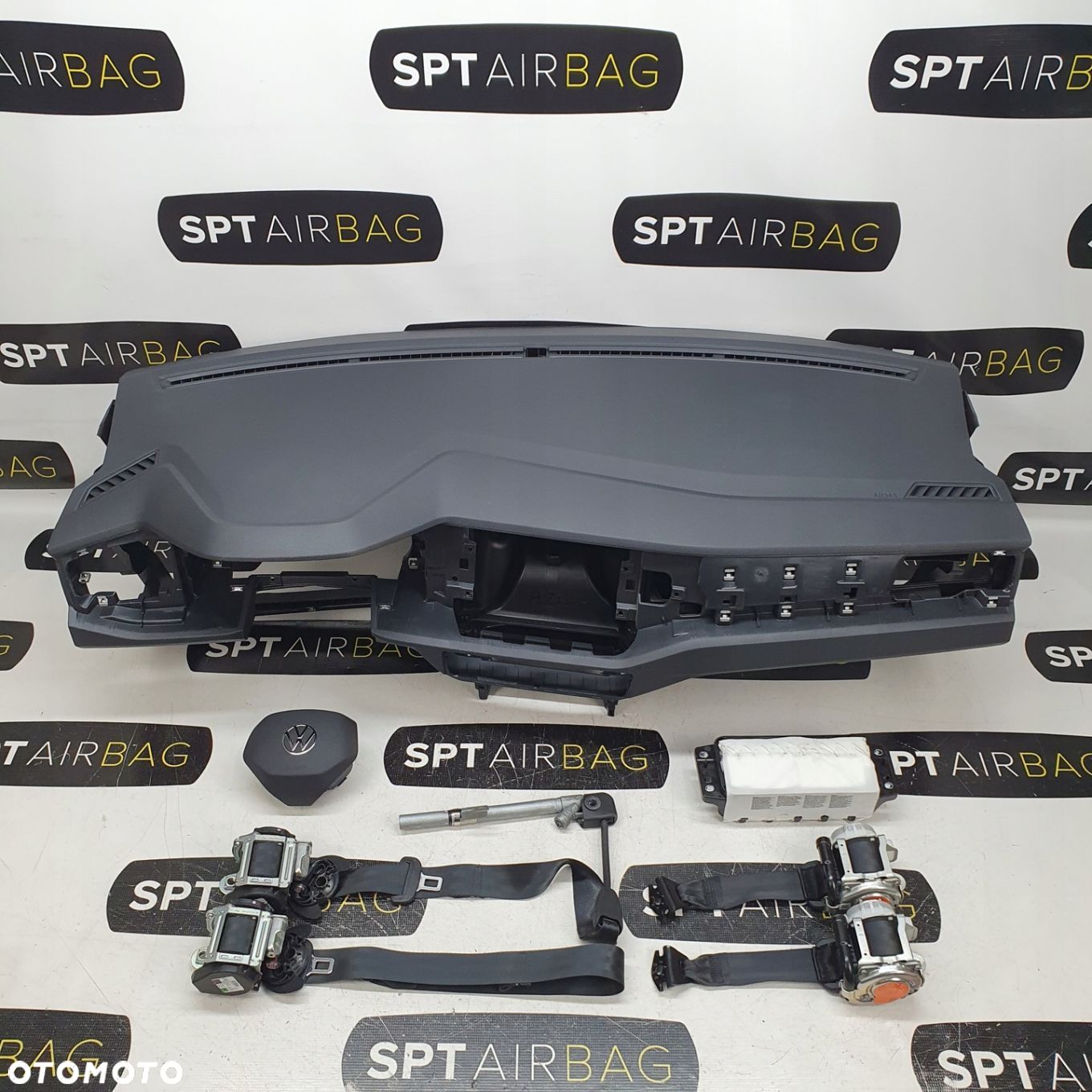 VW POLO 2G LIFT DESKA ROZDZIELCZA KONSOLA KOKPIT PULPIT PODUSZKI AIRBAG AIR BAG PASY KIT SET - 1