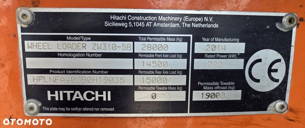 Hitachi ZW 310 / z Niemiec / stan idealny / - 7
