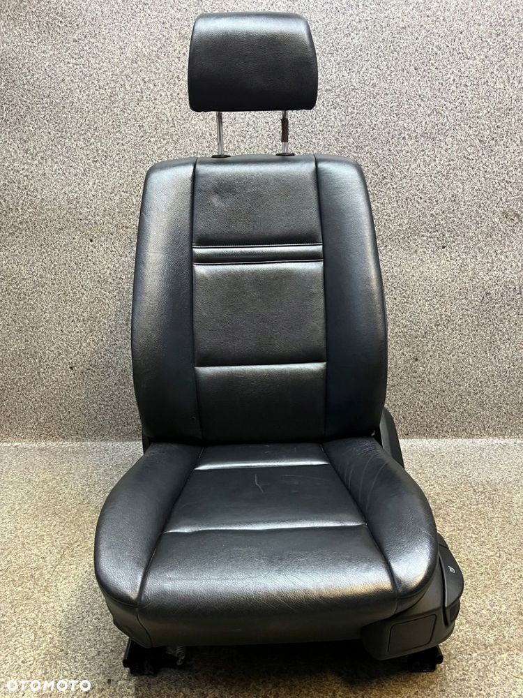 Fotel kierowcy lewy przod przedni grzany skora czarna BMW X5 E70 LADNY - 6