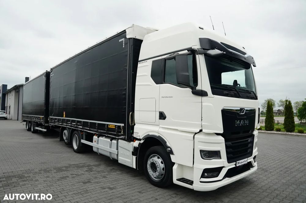 MAN TGX 26.480 / COMBINAȚIE TANDEM 120 M3 / TRAVERSE / MEGA / PUNȚĂ RIDICATĂ / ACOPERIȘ RIDICAT / CAMERĂ / + REMORCĂ WIELTON / PUNȚĂ RIDICATĂ / PUNȚI SAF - 6