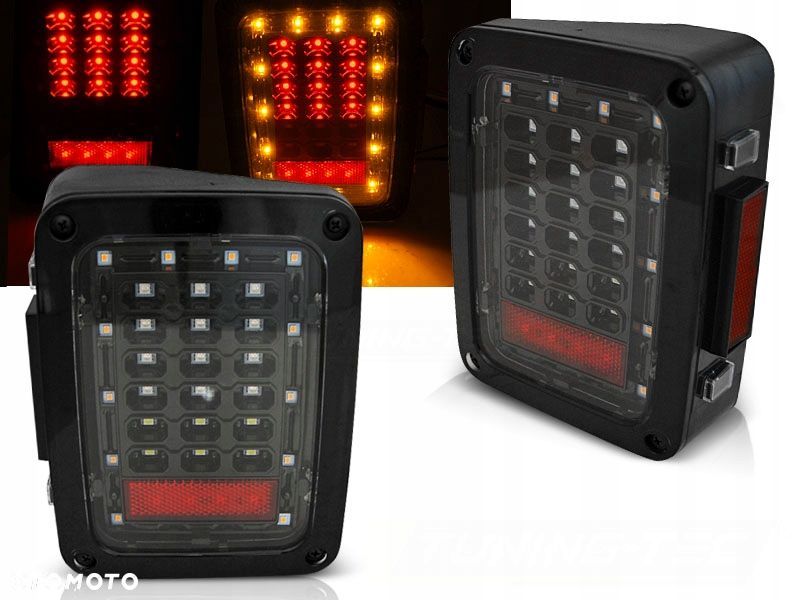 Lampy tyl kpl Full Led Diody Diodowe Tuning Smoke Jeep Wrangler JK 2006-18 - 1