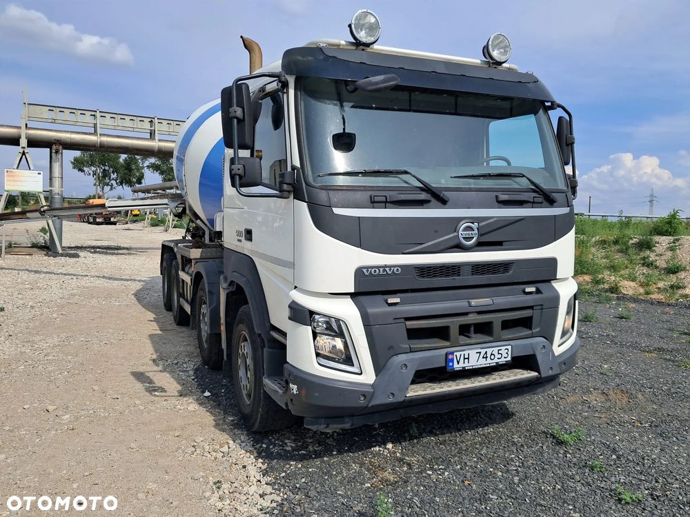Volvo FMX 500 8X4 10m3 gruszka + 11m rynna hydrauliczna, ster radiowe, euro 6 - 9