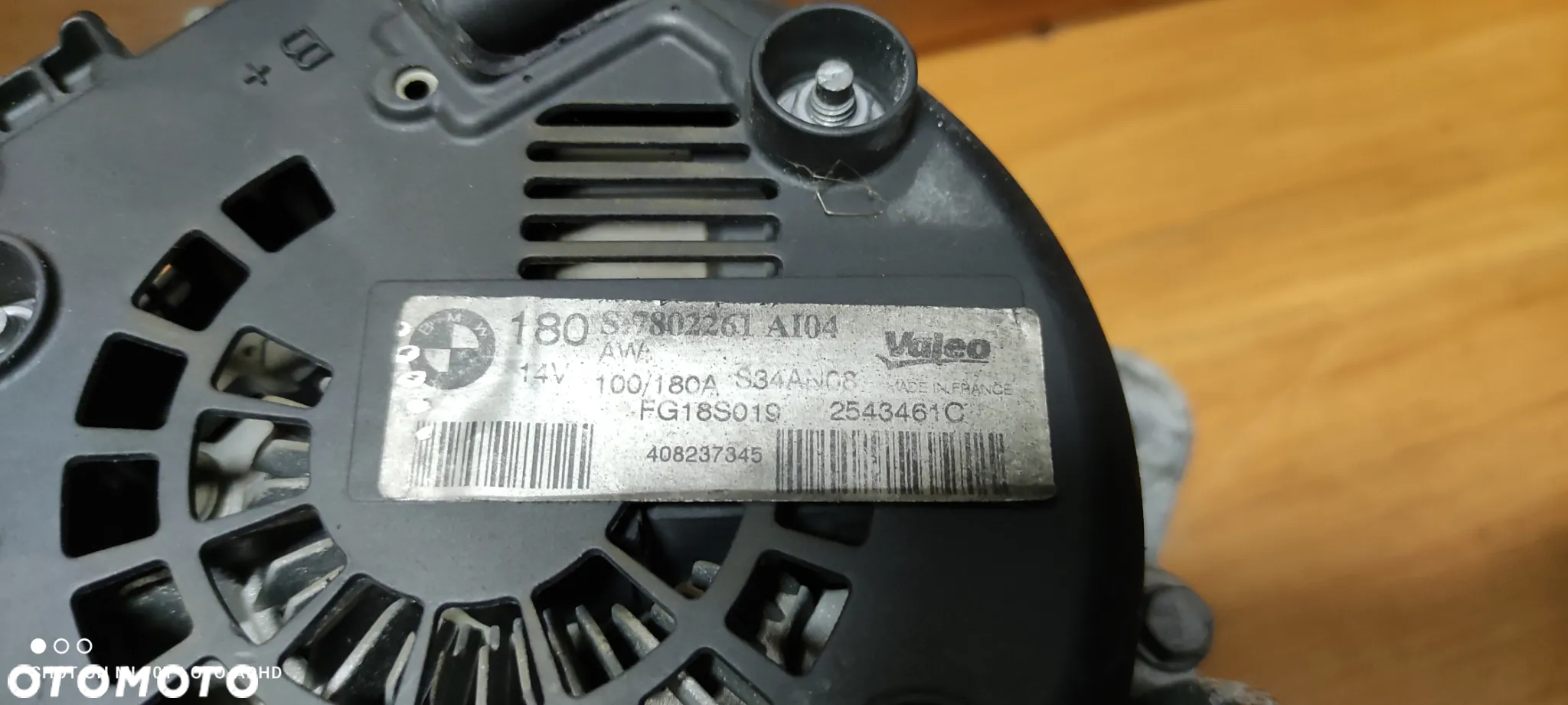 Alternator VALEO 180a BMW e90 e91 e60 e61 2,0d 143km 177km 7802261 - 6