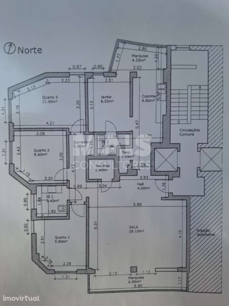 Apartamento T3 em Carcavelos, Cascais - Grande imagem: 2/13