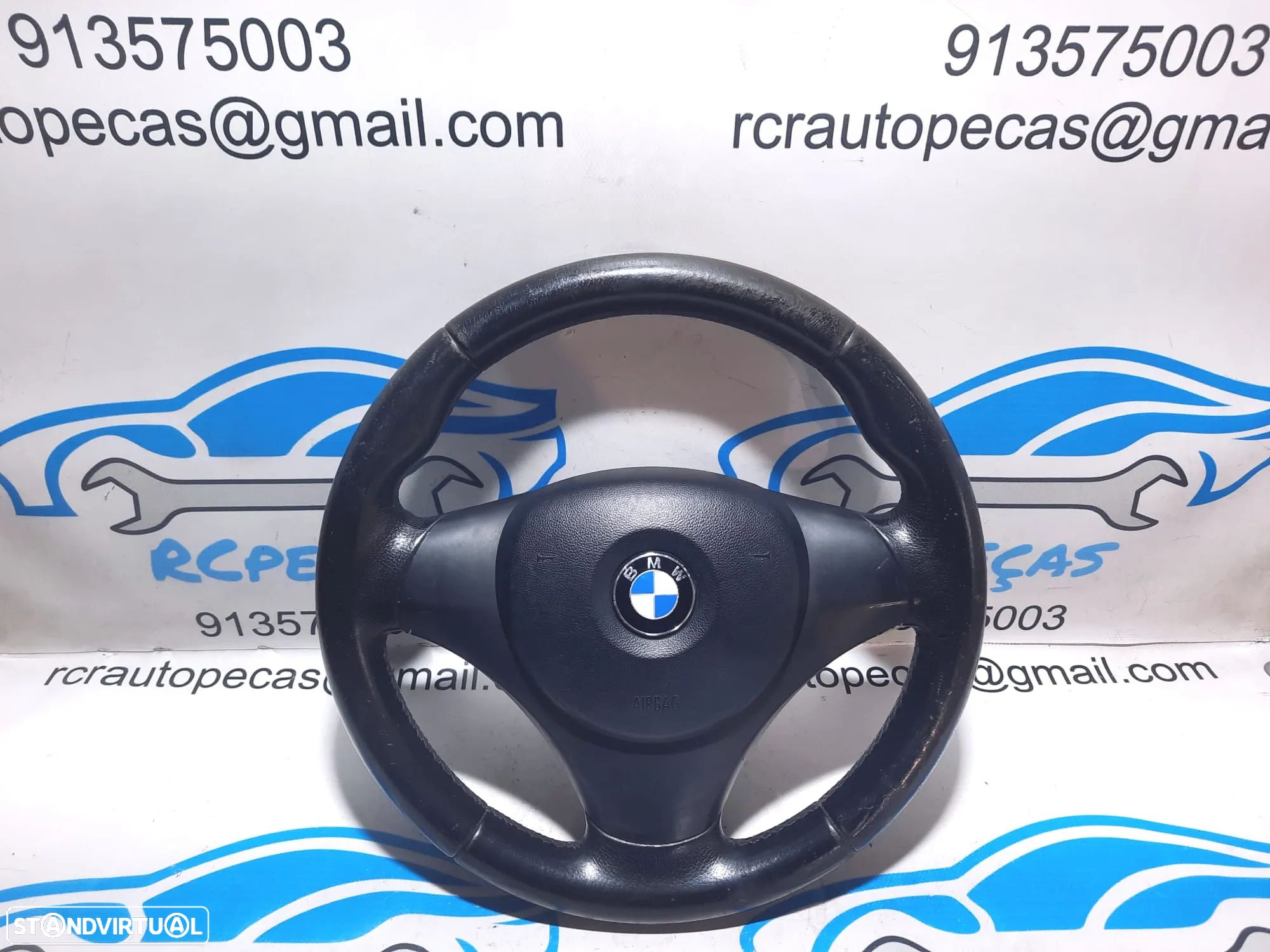 VOLANTE GUIADOR COMPLETO BMW SERIE 3 E91 32306795570 6795570 SERIE 3 E90 E92 E93 X1 E84 SERIE 1 E81 E82 E87 E88 PELE AIRBAG - 1