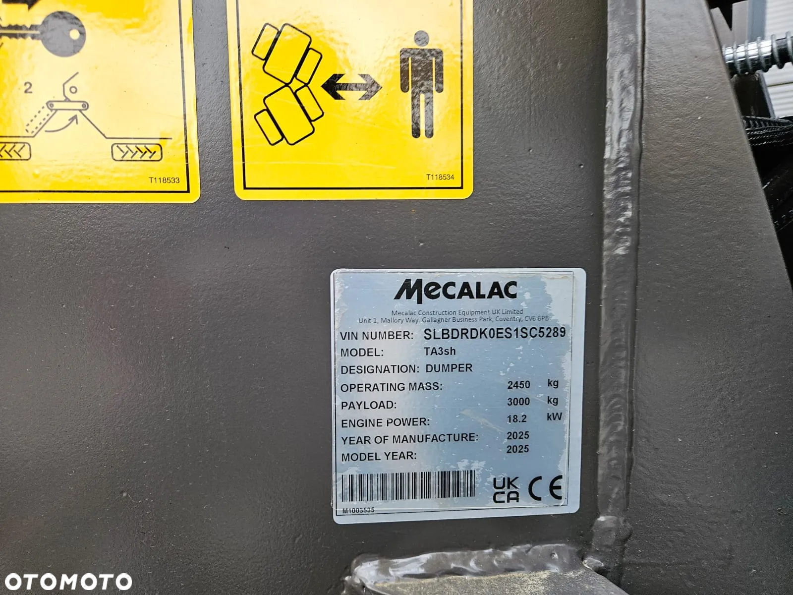 Mecalac WOZIDŁO MECALAC TA3 3 TONY 2025R. TYLKO 2 MTG !!! JCB TEREX AUSA WACKER THWAITES NEUSON - 26