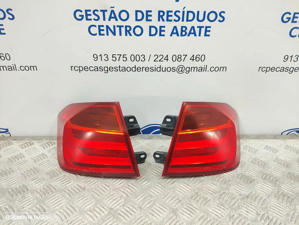 Conjunto Farolins Led Traseiros Trás Esquerdo Direito BMW Serie 3 F30 Sedan Carro 2011 - 2018 - 4