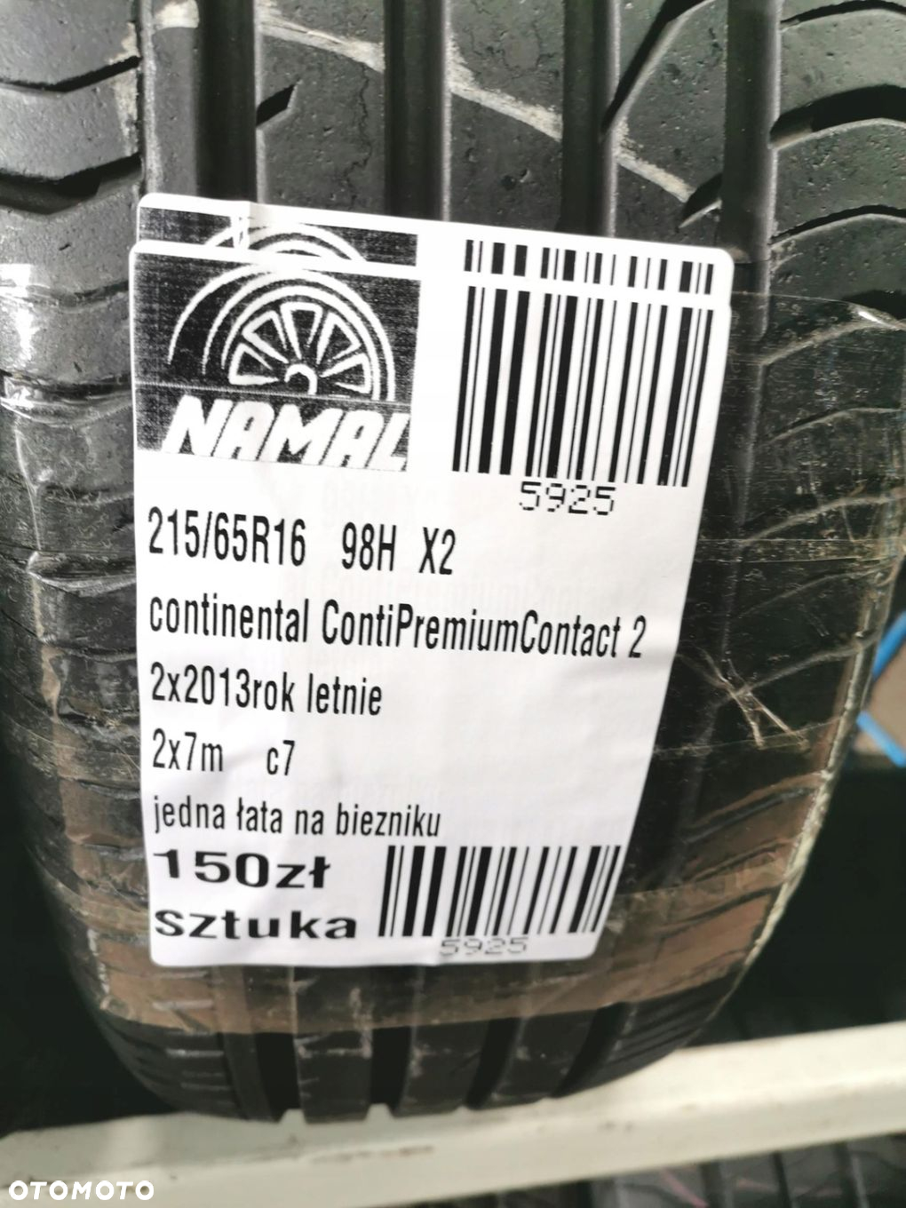 215/65R16 continental opony letnie 7mm 5925 - 9
