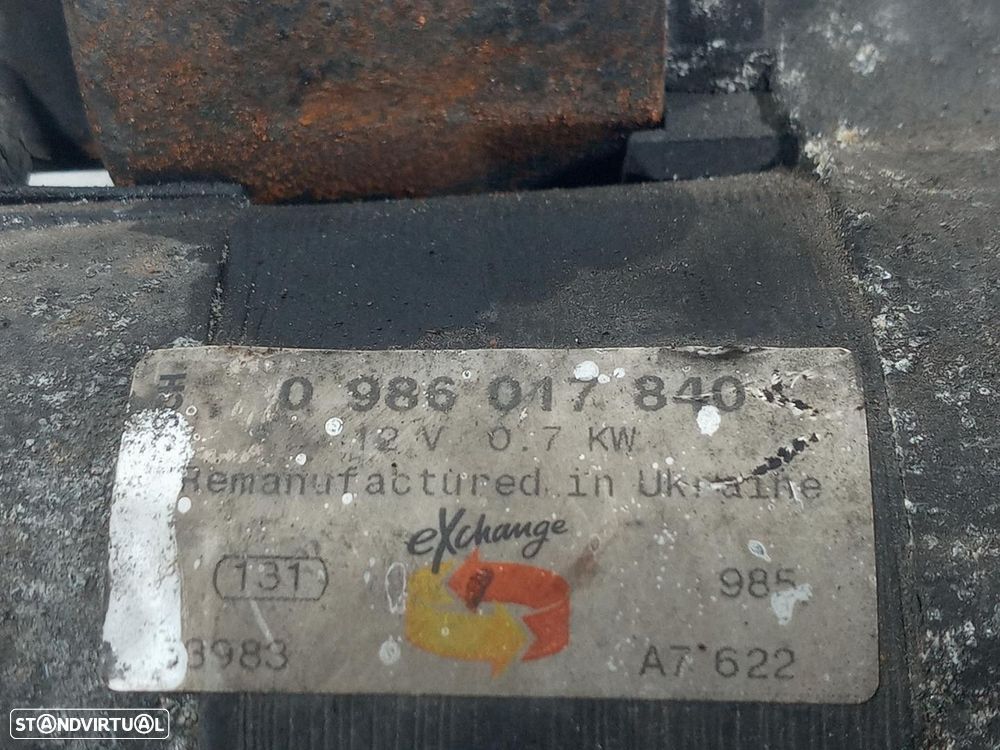 MOTOR ARRANQUE RENAULT CLIO I 1996 -0986017840 - 1