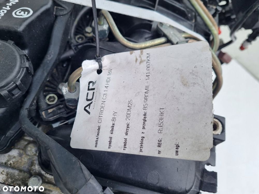 SILNIK KOMPLET Citroen C3 1.4 HDI 90KM 02-09r DELPHI serwisowany 141tyś 8HY - 12