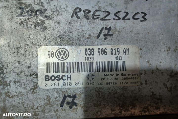 Calculator motor ECU 038906019AM 0281010091 - 1.9 TDI AJM 038906019AM - 3