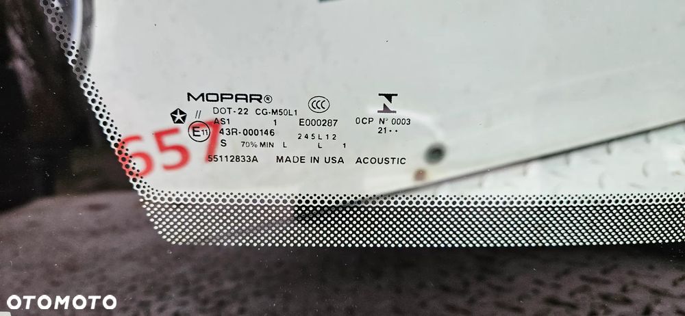 Dodge Durango III LIFT 2021-2025  Szyba czołowa Szyba przednia  Rok 2021 Oryginał MOPAR 55112833A - 4