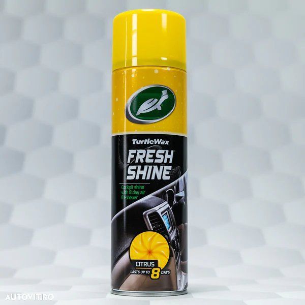 Spray silicon bord Turtle Wax Cockpit Fresh Citrus 500ml pt. vinil plastic si cauciuc cu parfum de lunga durata FG7736 - 4