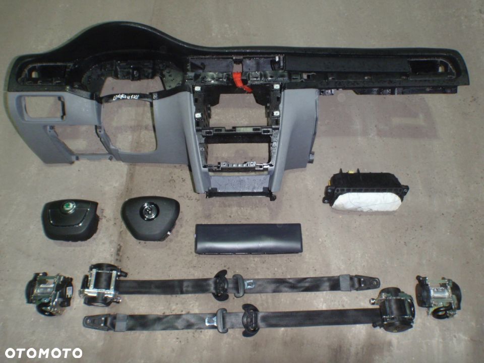 SKODA SUPERB II 2 DESKA KONSOLA PODUSZKI AIRBAG 3T - 5