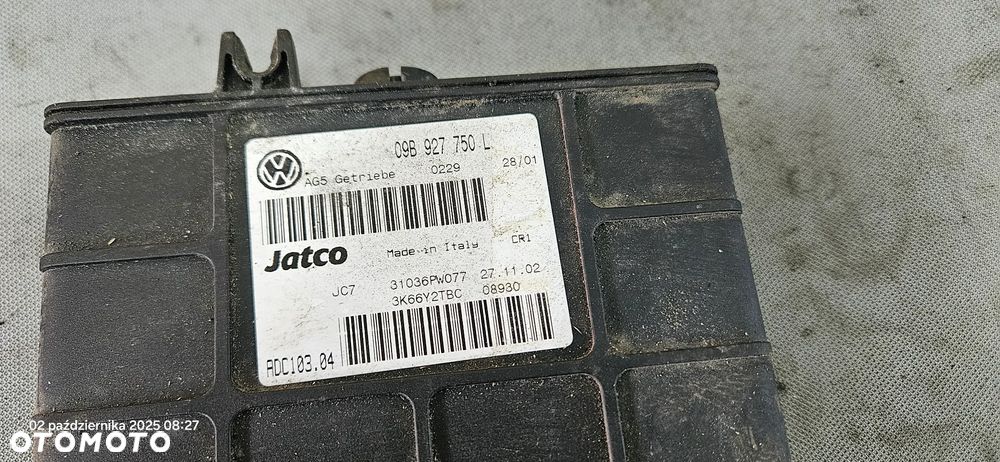 Komputer sterownik skrzyni VW Sharan Galaxy Mk1 Alhambra Lift 1,9 TDI 09B927750L - 2