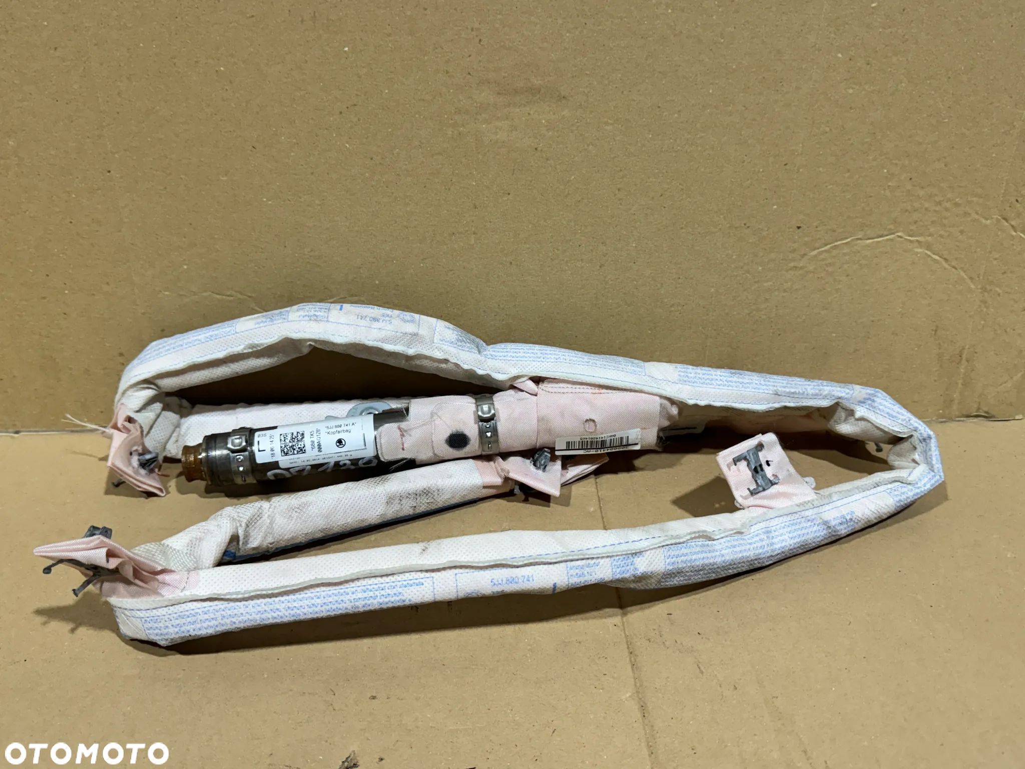AIRBAG KURTYNA LEWA SKODA RAPID 5JJ880741A - 1