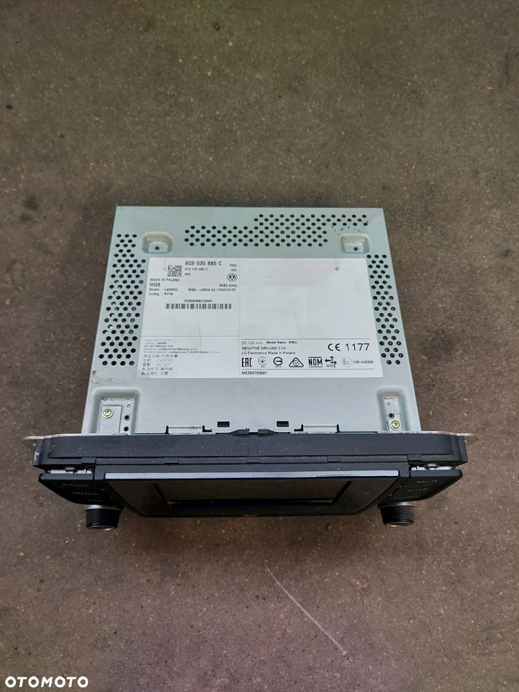 VW POLO V 6C0 RADIO WYŚWIETLACZ 6C0035885 C - 2