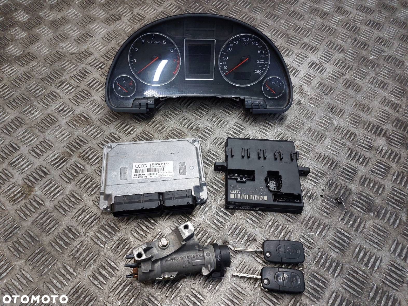 ZESTAW STARTOWY AUDI A4 B6 1.6 8V 8E0906018AH 8E0907279C 4B0905851G - 1