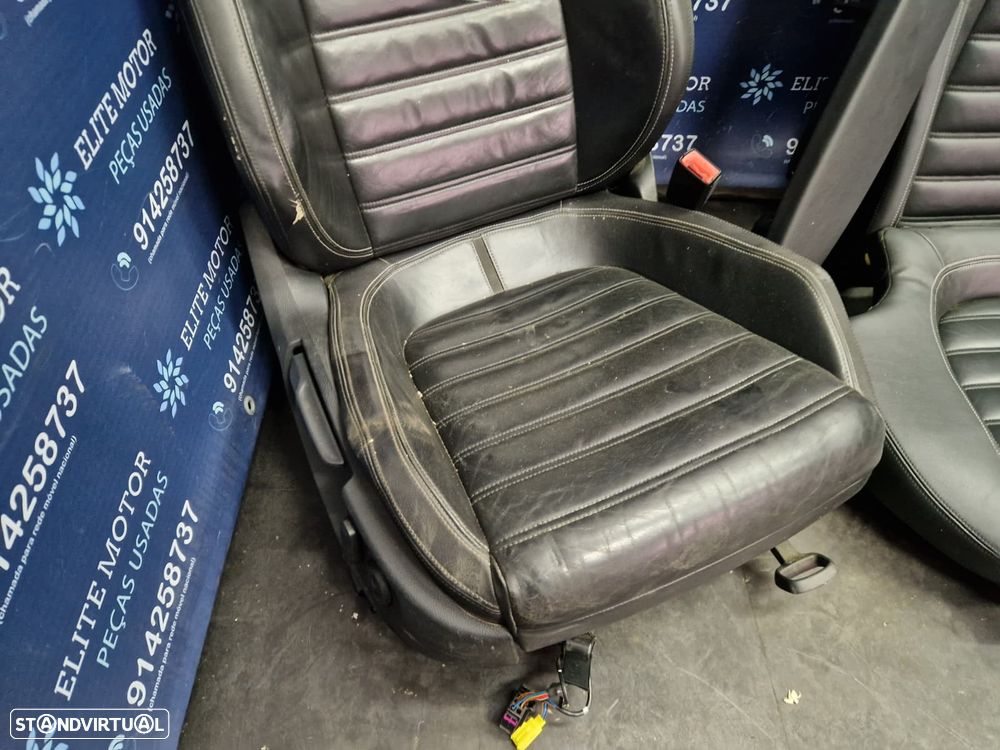 Jogo de bancos usados VW PASSAT CC HIGHLINE PELE PRETOS - 7