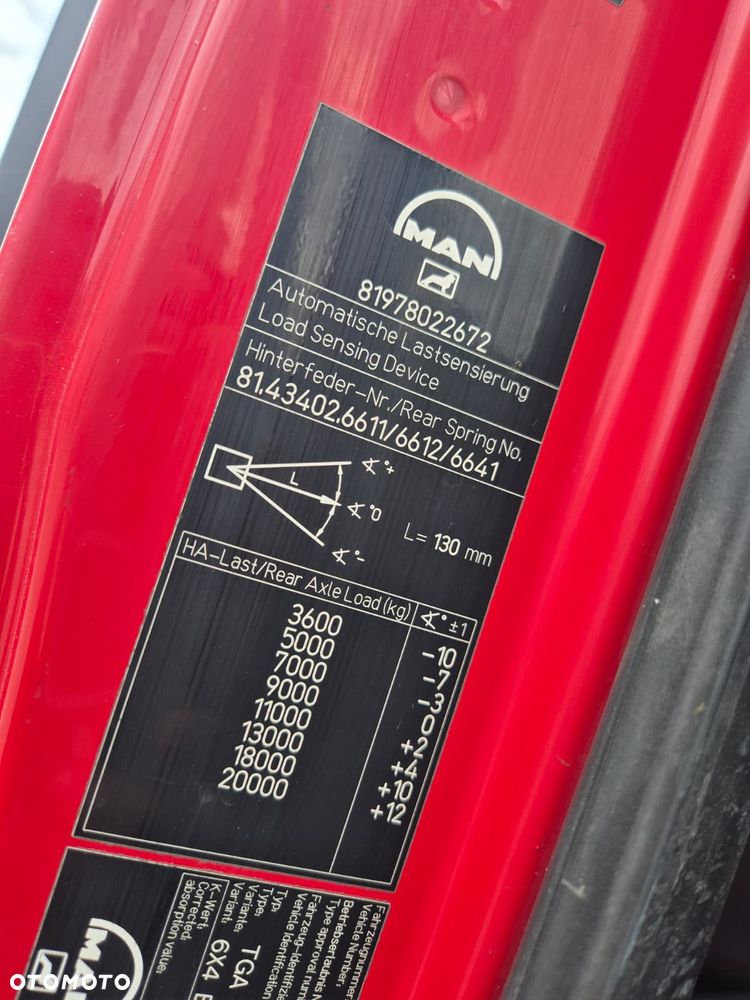 MAN TGA 26.310 6X4 / WYWROTKA / 3 STRONY / MOCNY KIPER / NOWE SPRZĘGŁO / BEZWYPADKOWY / SILNIK D20 / NAJLEPSZA JEDNOSTKA NAPĘDOWA / SERWISOWANY - 37