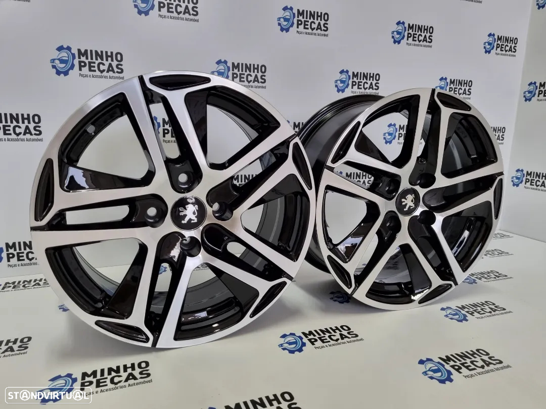 Jantes Peugeot 308 em 16 (4x108) Preto Polido - 2