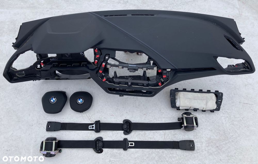 BMW 1 F40 F44 M DESKA KONSOLA KOKPIT PULPIT PÓŁKA PARAPET PODUSZKI AIRBAG PASY PAS KURTYNA KURTYNY FOTELA - 6
