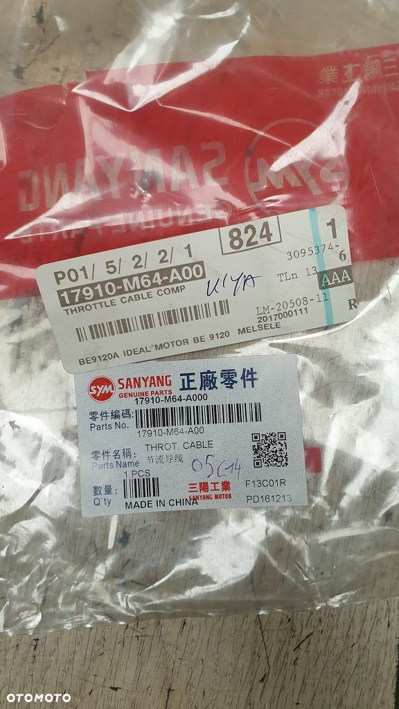 Linka gazu Sym XS125 17910-M64-A00 - 7