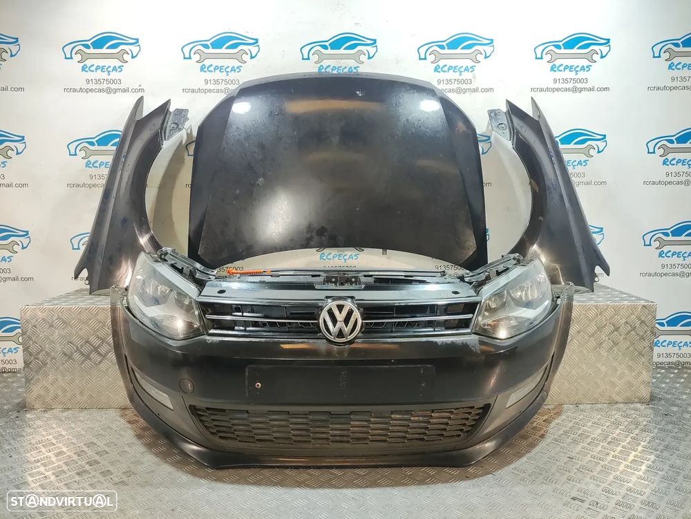 Frente Completa VW Volkswagen Polo V | MK5 - 6R | 6C - Parachoques | Parachoque | Grelha | Grelhas | Otica | Oticas | Guarda Lamas | Lama | Capo | Capot | Reforço | Fibra | Radiador | Ventilador | Radiadores | Para-choques - 2