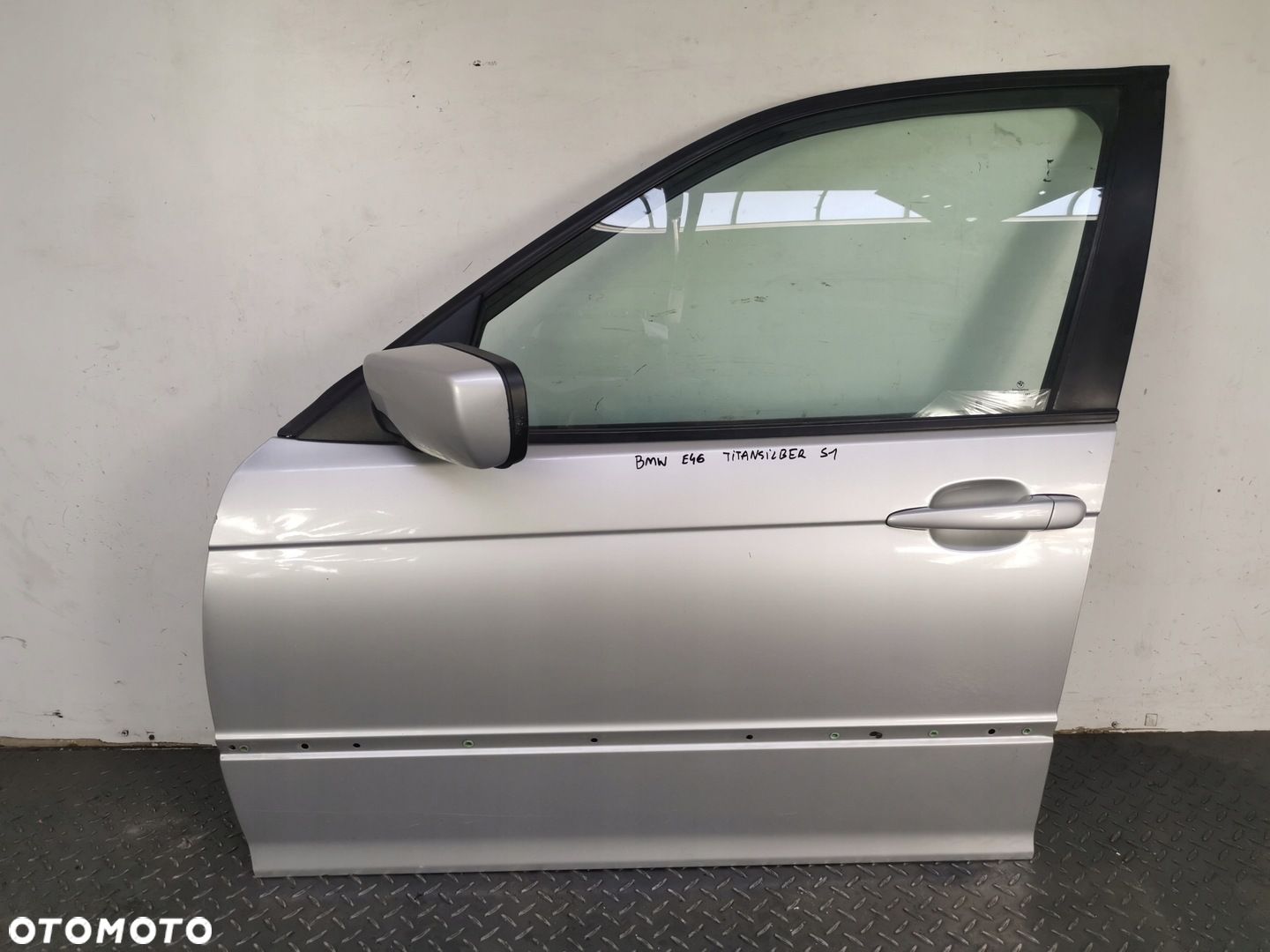 BMW E46 DRZWI LEWE LEWY PRZÓD TITANSILBER 354 - 1