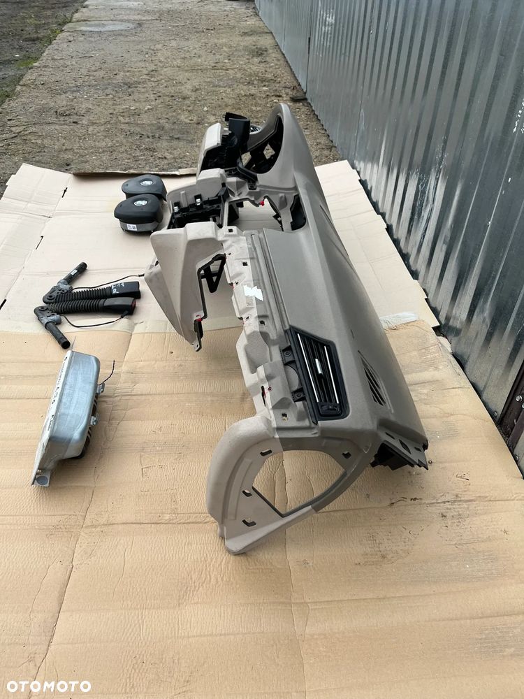 BMW 5 F10 F11 DESKA ROZDZIELCZA KOKPIT KONSOLA ARIBAG NAPINACZE ORYGINAŁ KOMPLET - 5