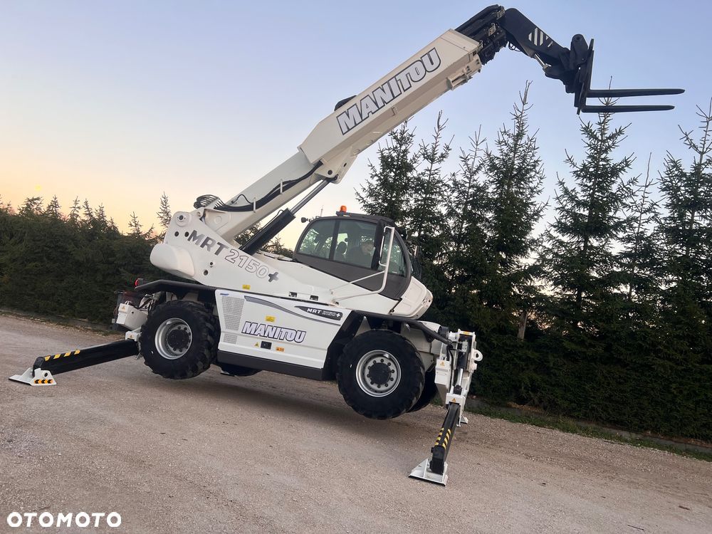 Manitou Ładowarka teleskopowa Manitou Mrt 2150 + Privilage Roto obrotowa 360 Pilot sterowanie radiowe Kosz Widły 2016/17 1840 2550 2540 silnik Mercedes 2150+ Merlo - 2